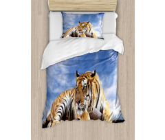 Tiger on Wood Wildlife Duvet Cover Set