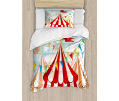 Circus Cloudy Sun Sky Duvet Cover Set