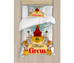 Vintage Circus Tent Duvet Cover Set