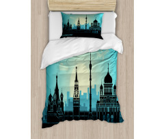 Moscow City Line Skyline Duvet Cover Set