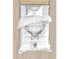 Sketch of Deer Head Duvet Cover Set