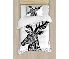 Deer Animal Tattoo Duvet Cover Set