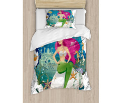 Underwater Mermaid Duvet Cover Set