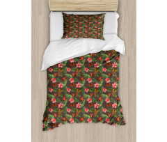 Exotic Flourishes Flies Duvet Cover Set