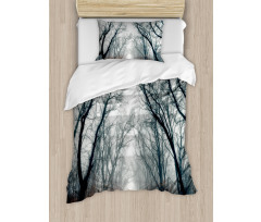 Autumn Sky and Leaves Duvet Cover Set