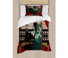 Singer and Pianist Performing Duvet Cover Set