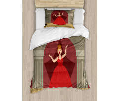 Singing Woman Formal Clothes Duvet Cover Set