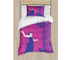 Singing Woman and Pianist Duvet Cover Set