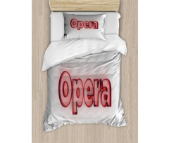 Computer Graphic Typography Duvet Cover Set