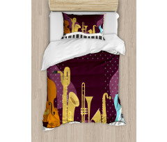 Cartoon Musical Instruments Duvet Cover Set