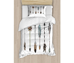 Tribal Arrows Drawn by Hand Duvet Cover Set