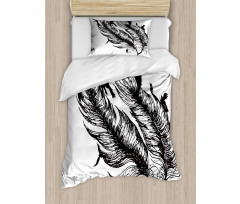 Flying Bird Silhouettes Duvet Cover Set