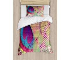 Colorful Macro Plume Photo Duvet Cover Set