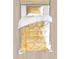 Egypt Map Flower Duvet Cover Set