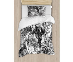 Old Engraving Baby Duvet Cover Set