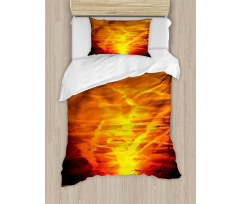 Sunset over Horizon Sea Duvet Cover Set