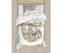 Mom Sloth and Baby Duvet Cover Set