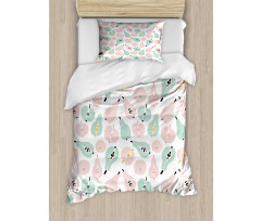 Apples Pears in Pastel Tones Duvet Cover Set