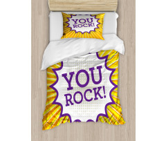 Inspirational Text Bubble Duvet Cover Set