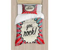 Sunbeams Halftone Graphic Duvet Cover Set