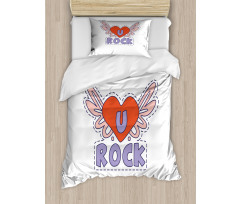 Winged Heart Motivation Duvet Cover Set