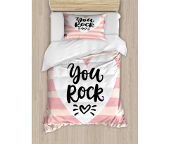 Motivational Motto Graphic Duvet Cover Set