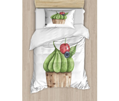 Tasty Cherry Food Graphic Duvet Cover Set