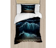 Gothic Wave Alone Woman Duvet Cover Set