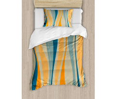 Retro Vibrant Stripes Duvet Cover Set