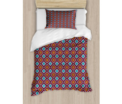 Vibrant Nested Squares Duvet Cover Set