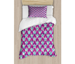 Swirl Wave Style Vivid Motifs Duvet Cover Set