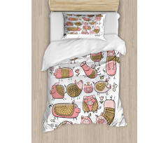 Zentangle Ornate on Pigs Duvet Cover Set