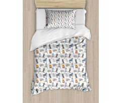 Sketchy Kittens Duvet Cover Set