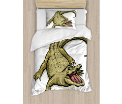 Exotic Wild Crocodile Duvet Cover Set