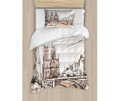 Art Cityscape Duvet Cover Set