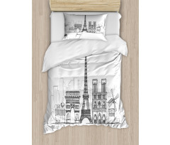 Retro Sketch Duvet Cover Set