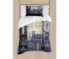 French Building Duvet Cover Set