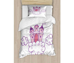 Dreamy Fortress Clouds Art Duvet Cover Set