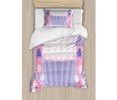 Party Theme Curtain Fortress Duvet Cover Set