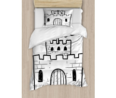 Monochrome Fortress Gate Duvet Cover Set