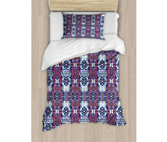 Rhythmic Modernized Tribal Duvet Cover Set