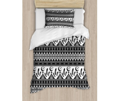 Trippy Moon Feather Pattern Duvet Cover Set