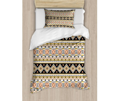 Triangles Tribal Motifs Art Duvet Cover Set