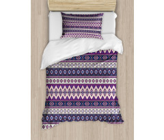 Purple Art Tribal Triangles Duvet Cover Set