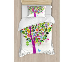 Flower Butterflies Duvet Cover Set