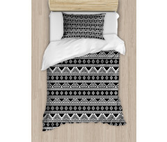 Monochrome Aboriginal Motifs Duvet Cover Set