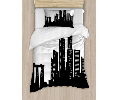 Urban Buildings Scene Duvet Cover Set