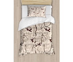 Octopus Crab Seahorse Duvet Cover Set