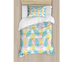 Orchids with Paint Spots Duvet Cover Set