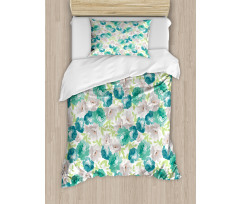 Flora Pattern with Rose Duvet Cover Set